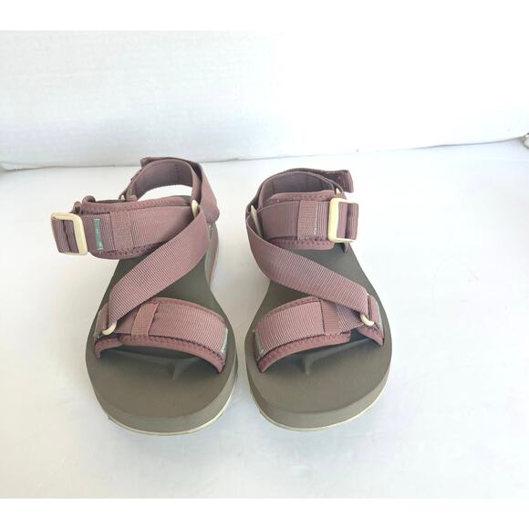 Merrell Comfort Pink Leather Buckle Strap Casual Sporty Slide Sandals Sz 7 - Picture 5 of 13